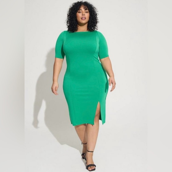 Torrid Sz. 2 (2X/18-20) Midi Studio Cupro Bodycon Dress - Picture 1 of 3